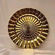 golden plastic charger plate